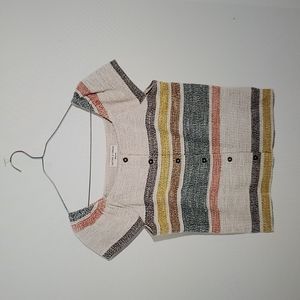 Texture & Thread Madewell. Cap Sleeve Striped Top Size Medium